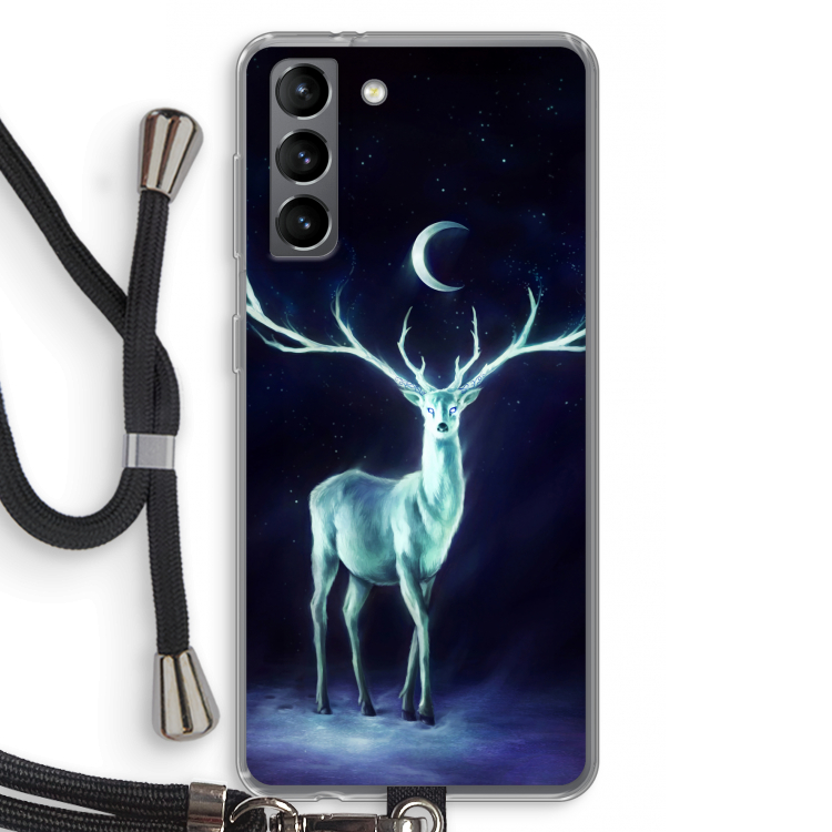 Nightbringer: Samsung Galaxy S21 Transparant Hoesje met koord