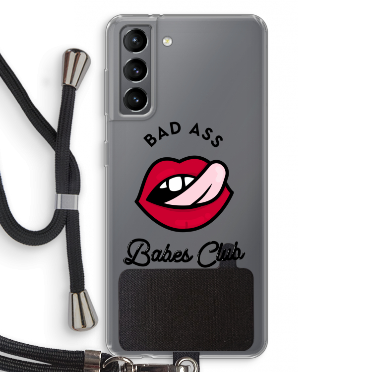 Badass Babes Club: Samsung Galaxy S21 Transparant Hoesje met koord