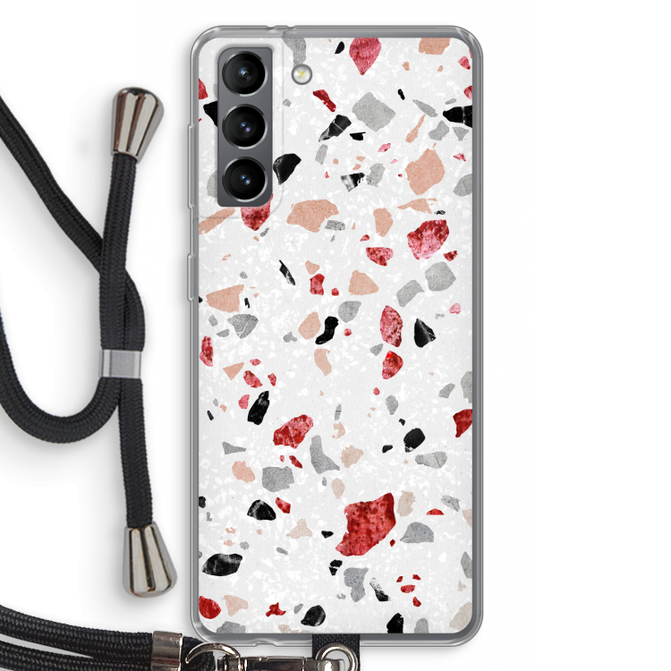 Terrazzo N°12: Samsung Galaxy S21 Transparant Hoesje met koord