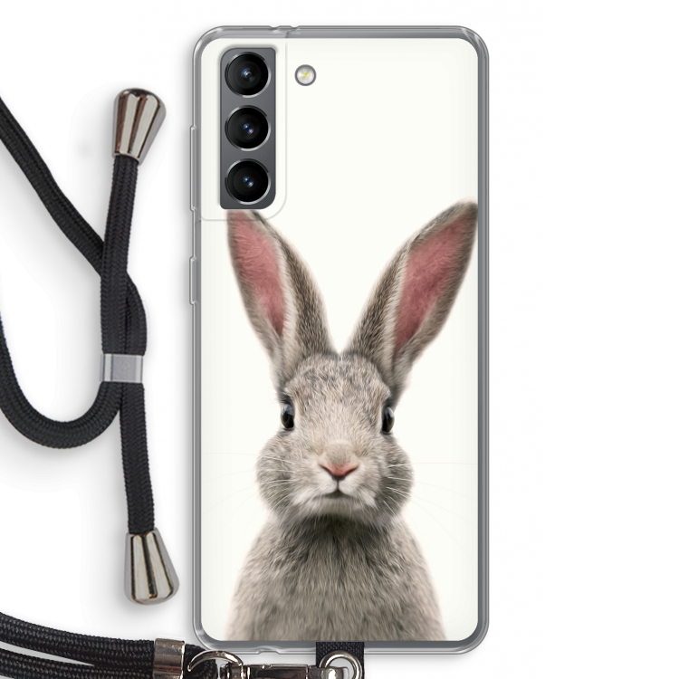Daisy: Samsung Galaxy S21 Transparant Hoesje met koord
