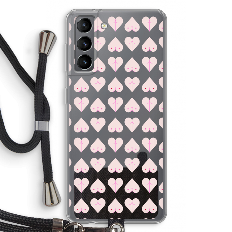 Ass 'n Titties: Samsung Galaxy S21 Transparant Hoesje met koord