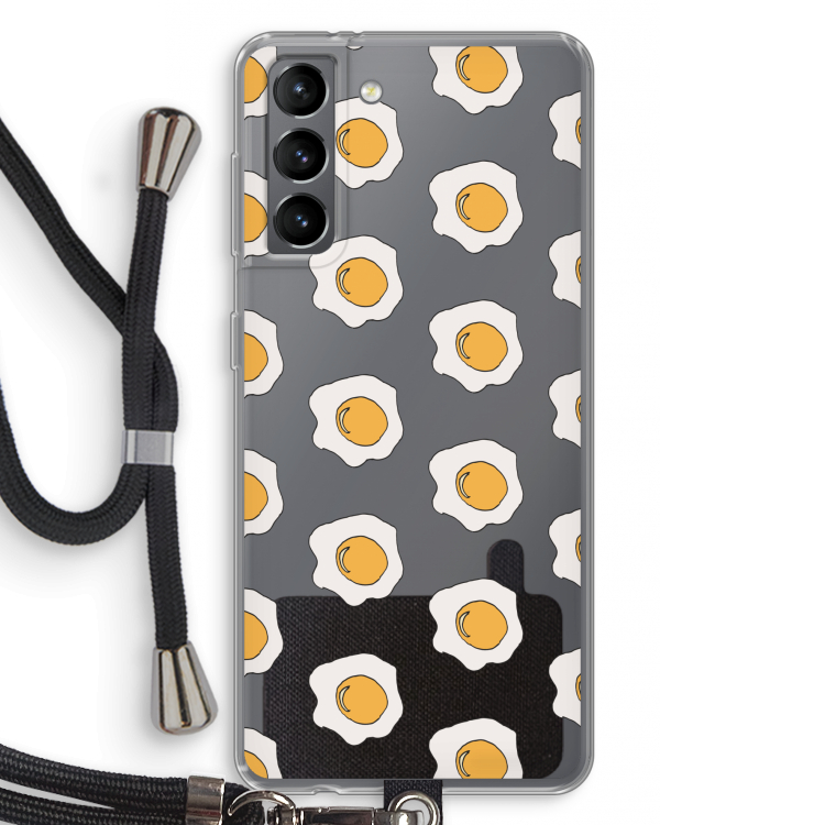 Bacon to my eggs #1: Samsung Galaxy S21 Transparant Hoesje met koord