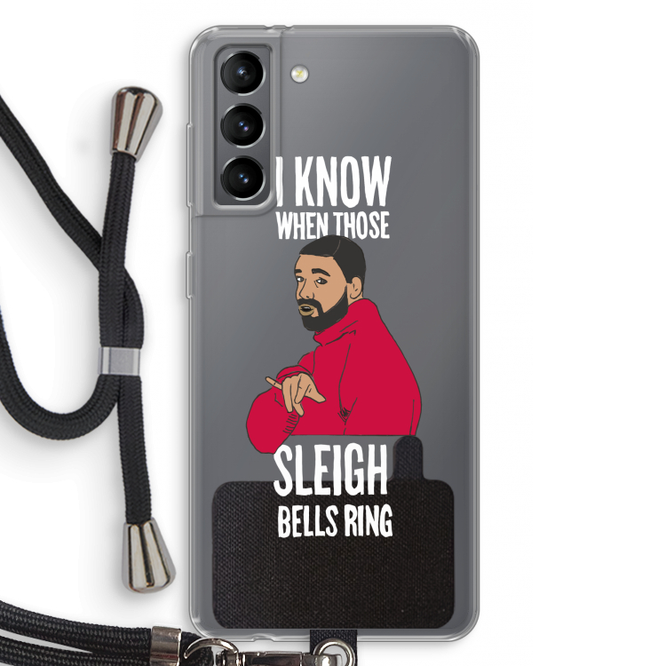 Sleigh Bells Ring: Samsung Galaxy S21 Transparant Hoesje met koord