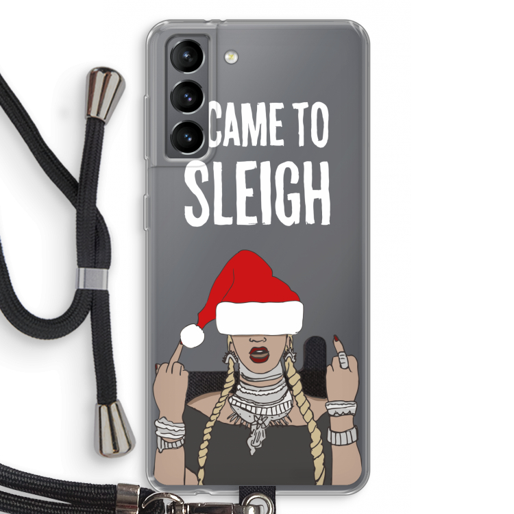 Came To Sleigh: Samsung Galaxy S21 Transparant Hoesje met koord