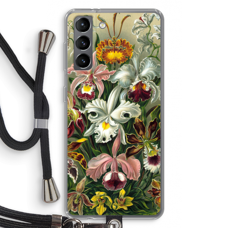 Haeckel Orchidae: Samsung Galaxy S21 Transparant Hoesje met koord