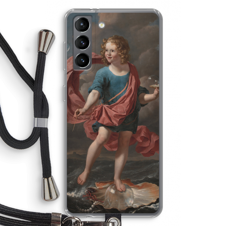 Soap Bubbles: Samsung Galaxy S21 Transparant Hoesje met koord