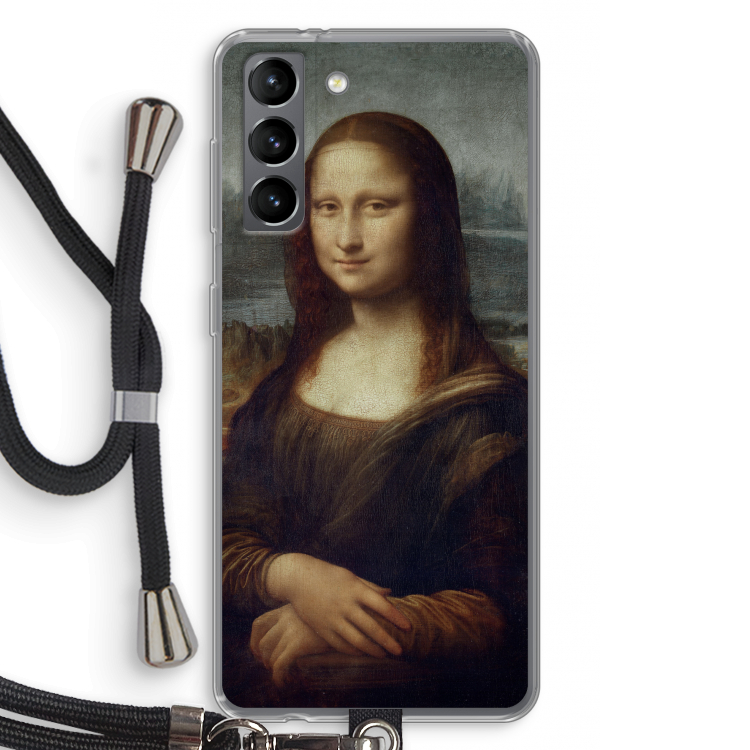 Mona Lisa: Samsung Galaxy S21 Transparant Hoesje met koord