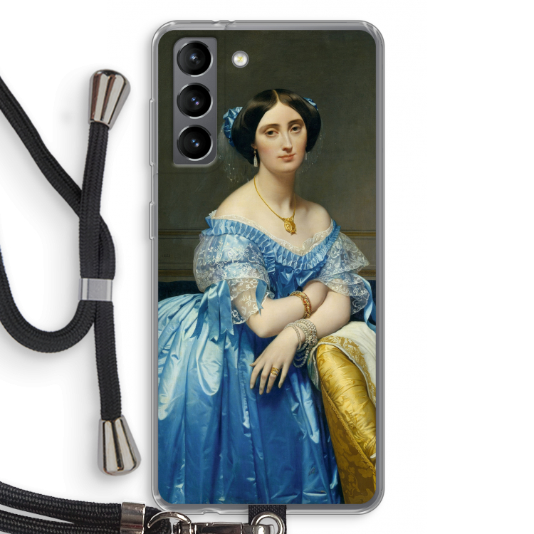 Eleonore: Samsung Galaxy S21 Transparant Hoesje met koord