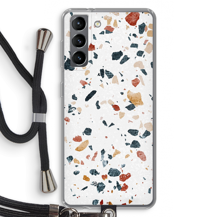 Terrazzo N°4: Samsung Galaxy S21 Transparant Hoesje met koord