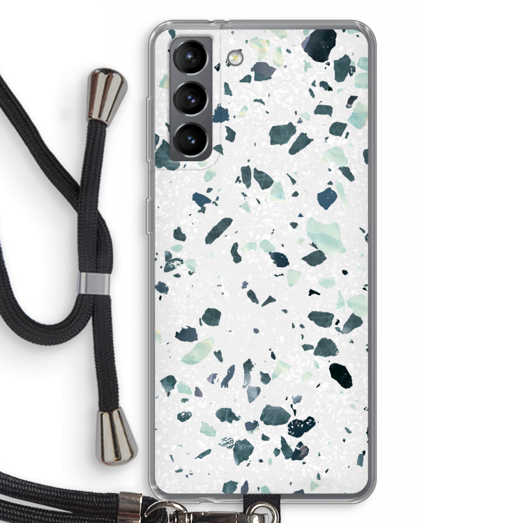 Terrazzo N°2: Samsung Galaxy S21 Transparant Hoesje met koord