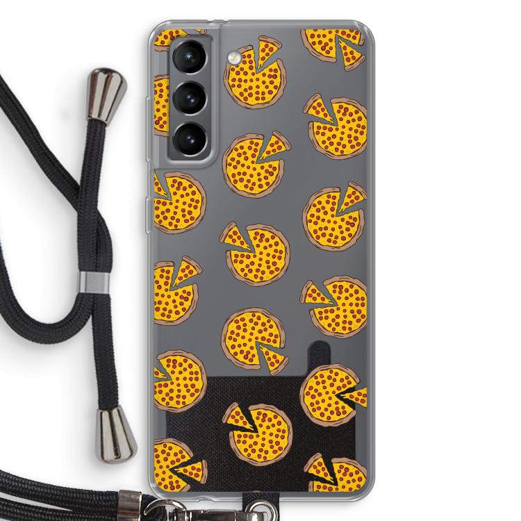You Had Me At Pizza: Samsung Galaxy S21 Transparant Hoesje met koord