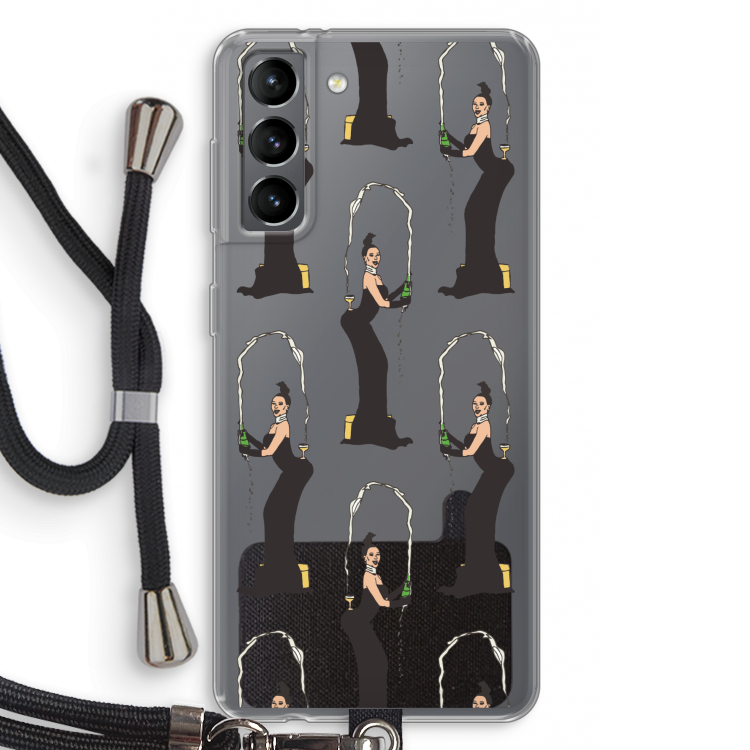 Pop Some Kim: Samsung Galaxy S21 Transparant Hoesje met koord