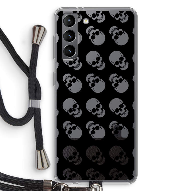 Musketon Skulls: Samsung Galaxy S21 Transparant Hoesje met koord