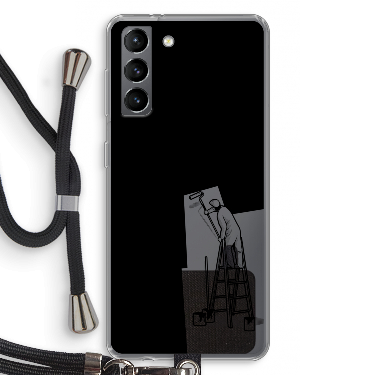 Musketon Painter: Samsung Galaxy S21 Transparant Hoesje met koord