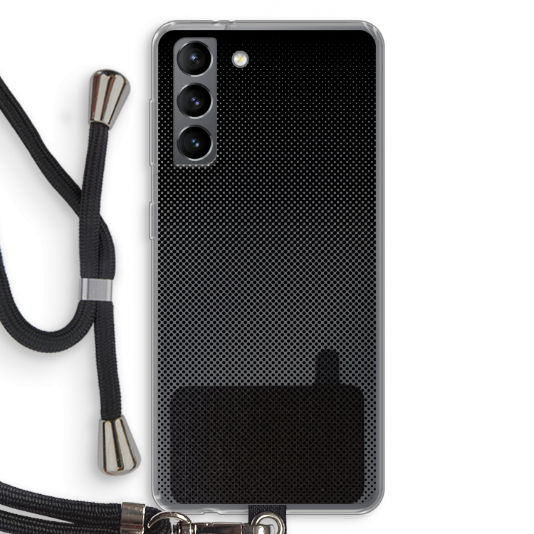 Musketon Halftone: Samsung Galaxy S21 Transparant Hoesje met koord