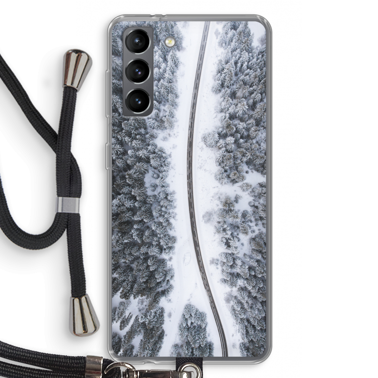 Snøfall: Samsung Galaxy S21 Transparant Hoesje met koord