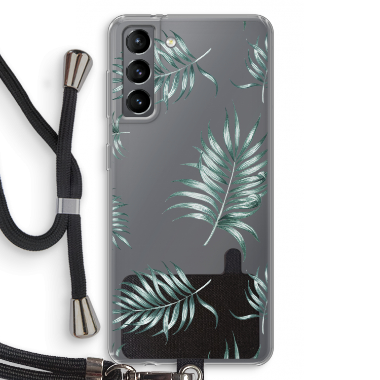 Simple leaves: Samsung Galaxy S21 Transparant Hoesje met koord