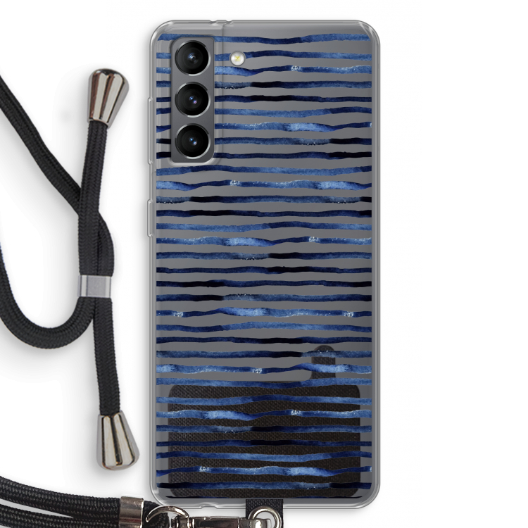 Verrassende lijnen: Samsung Galaxy S21 Transparant Hoesje met koord