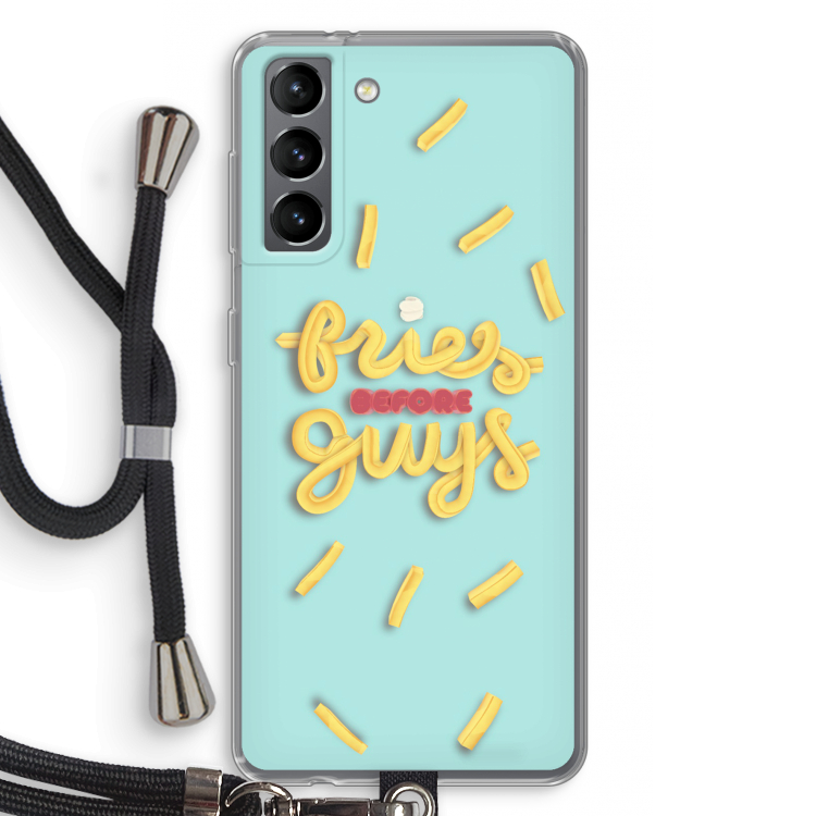 Always fries: Samsung Galaxy S21 Transparant Hoesje met koord