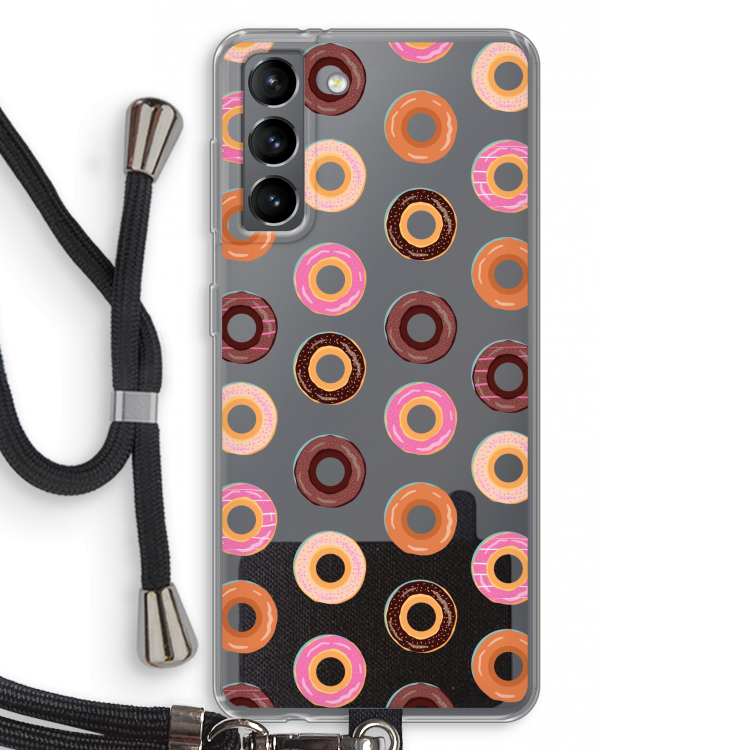 Donuts: Samsung Galaxy S21 Transparant Hoesje met koord