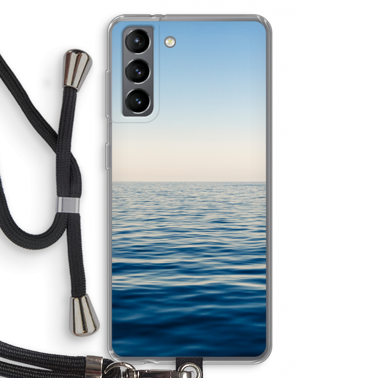 Water horizon: Samsung Galaxy S21 Transparant Hoesje met koord