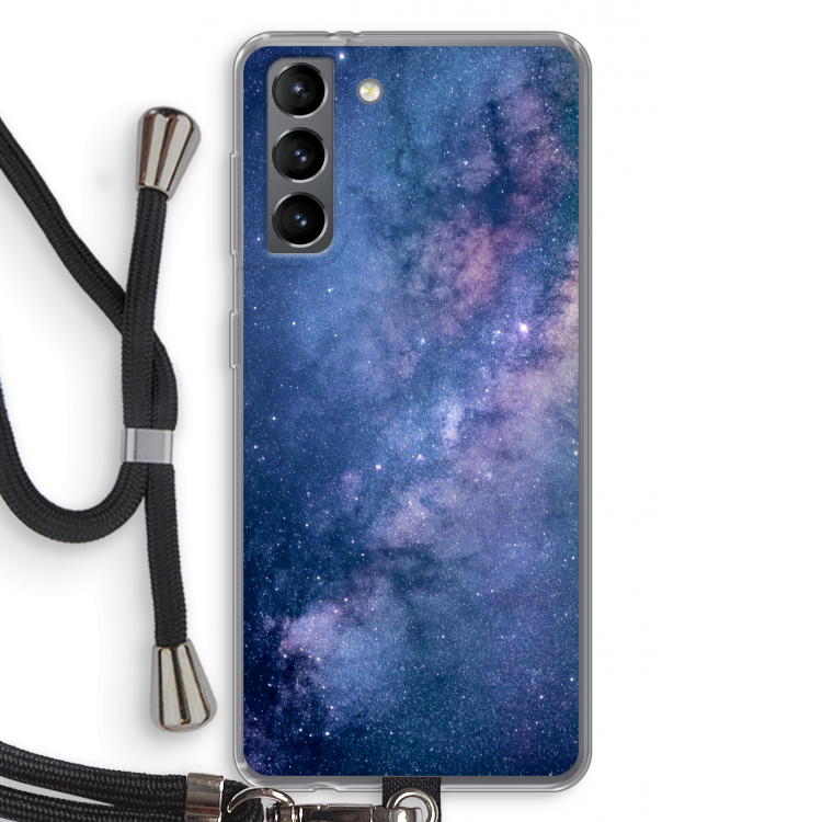 Nebula: Samsung Galaxy S21 Transparant Hoesje met koord