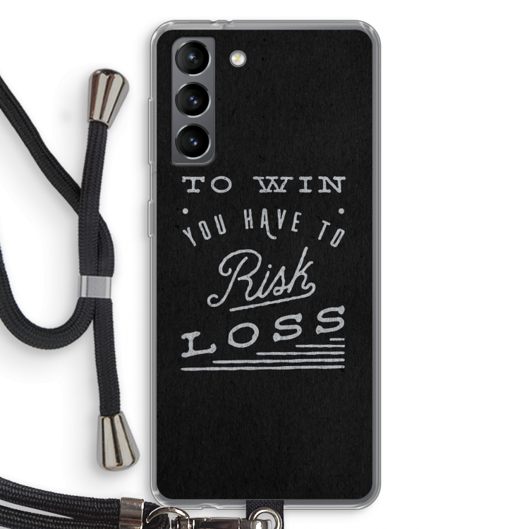 Risk loss: Samsung Galaxy S21 Transparant Hoesje met koord