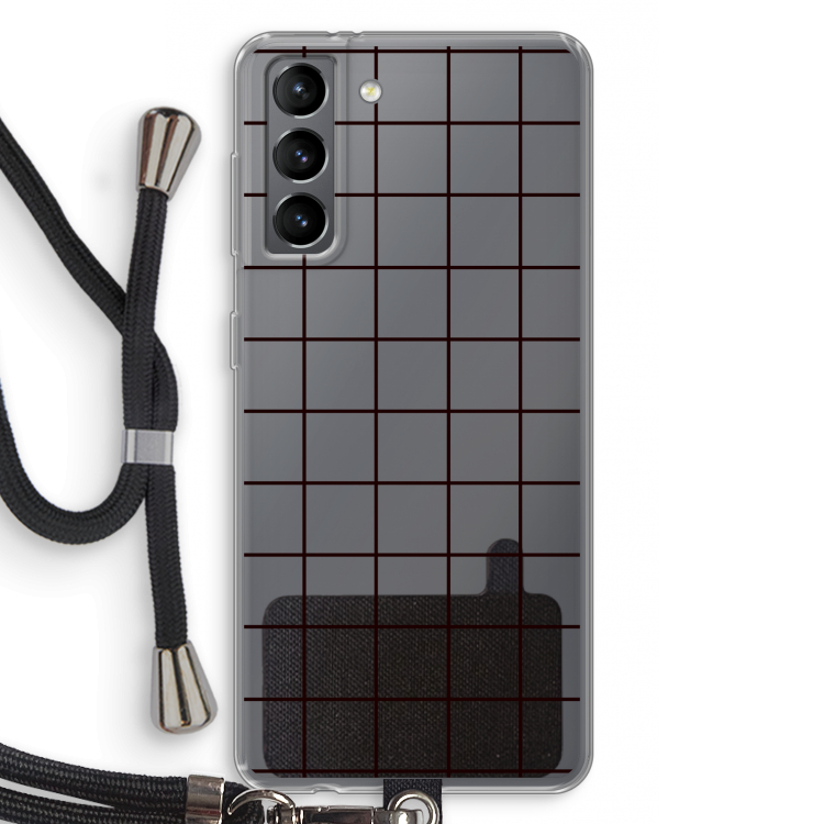 Rooster: Samsung Galaxy S21 Transparant Hoesje met koord
