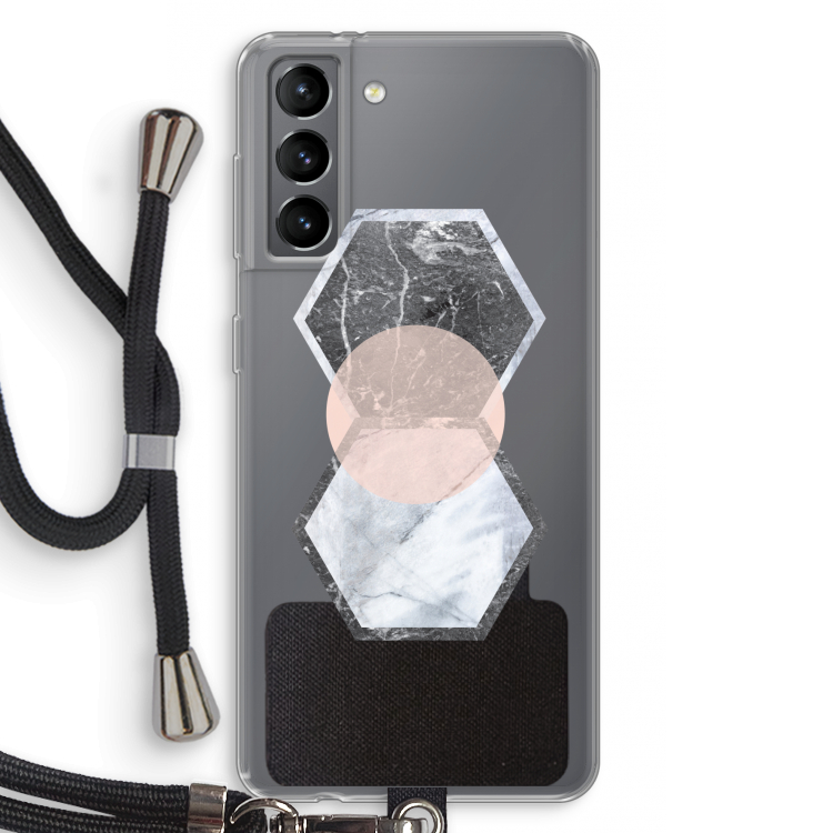 Creatieve toets: Samsung Galaxy S21 Transparant Hoesje met koord