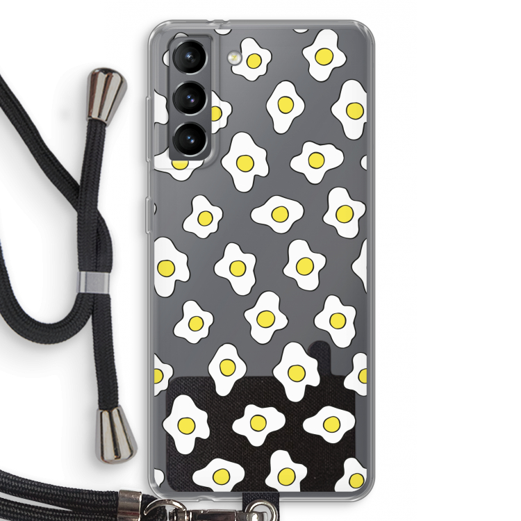 Spiegeleitjes: Samsung Galaxy S21 Transparant Hoesje met koord