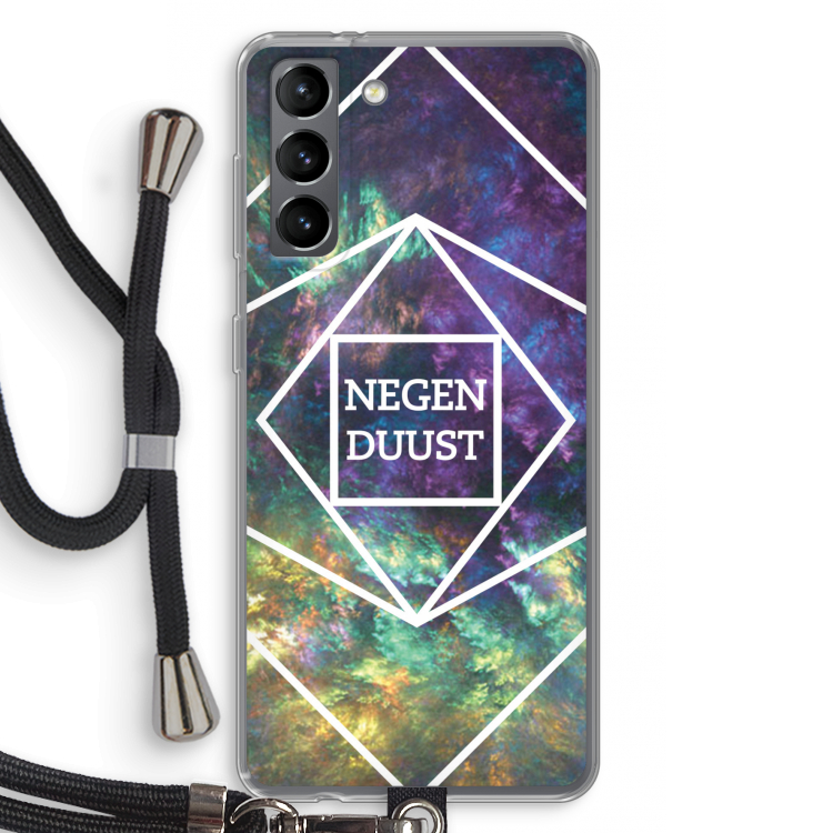 Negenduust ruimte: Samsung Galaxy S21 Transparant Hoesje met koord