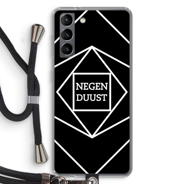 Negenduust geometrisch: Samsung Galaxy S21 Transparant Hoesje met koord