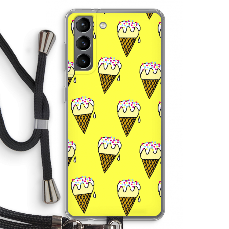 Isjes: Samsung Galaxy S21 Transparant Hoesje met koord