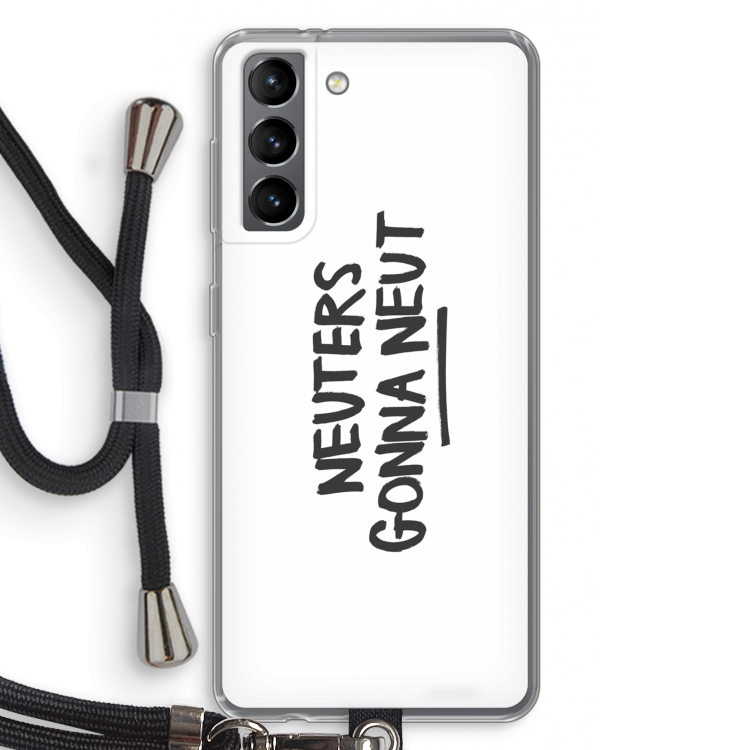 Neuters: Samsung Galaxy S21 Transparant Hoesje met koord