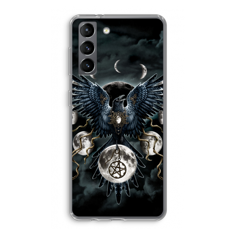 Sinister Wings: Samsung Galaxy S21 Transparant Hoesje