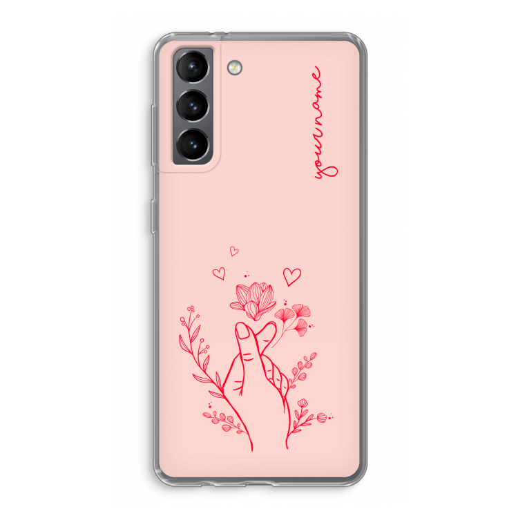 Giving Flowers: Samsung Galaxy S21 Transparant Hoesje