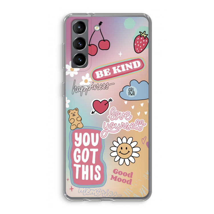 Positivity: Samsung Galaxy S21 Transparant Hoesje