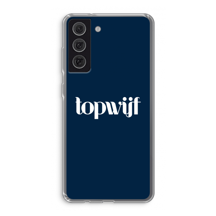 Topwijf Navy: Samsung Galaxy S21 FE Transparant Hoesje