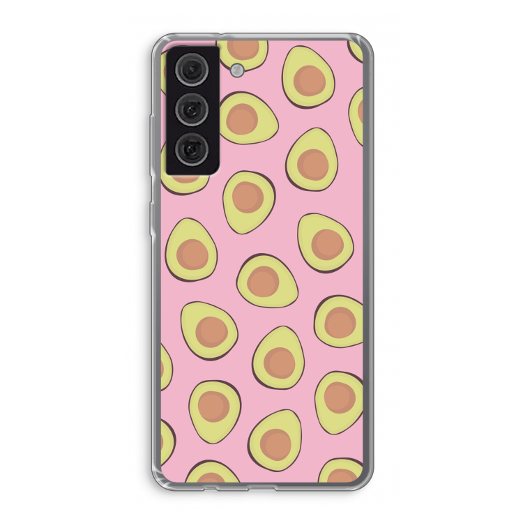 Dancing avocados: Samsung Galaxy S21 FE Transparant Hoesje