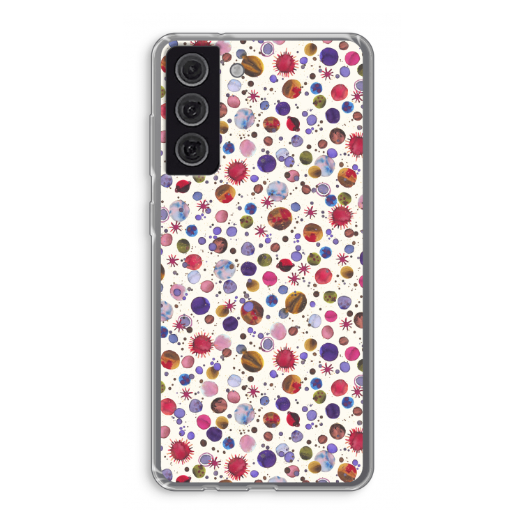 Planets Space: Samsung Galaxy S21 FE Transparant Hoesje