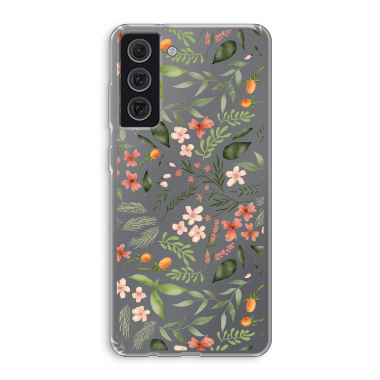 Sweet little flowers: Samsung Galaxy S21 FE Transparant Hoesje
