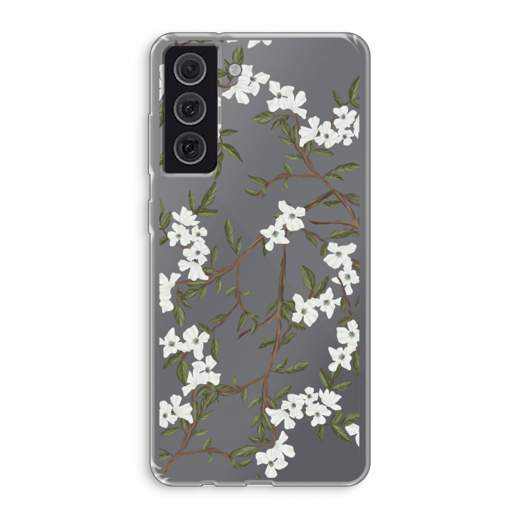 Blossoming spring: Samsung Galaxy S21 FE Transparant Hoesje