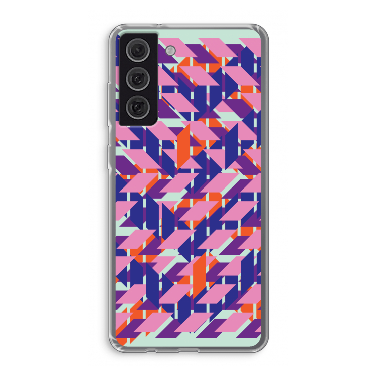 Skew Blush 3: Samsung Galaxy S21 FE Transparant Hoesje
