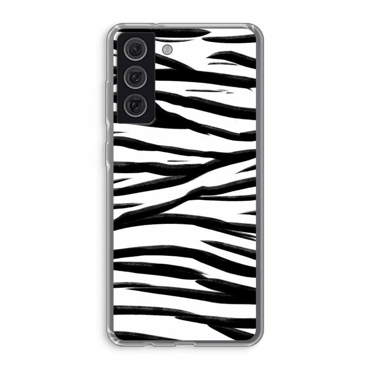 Zebra pattern: Samsung Galaxy S21 FE Transparant Hoesje