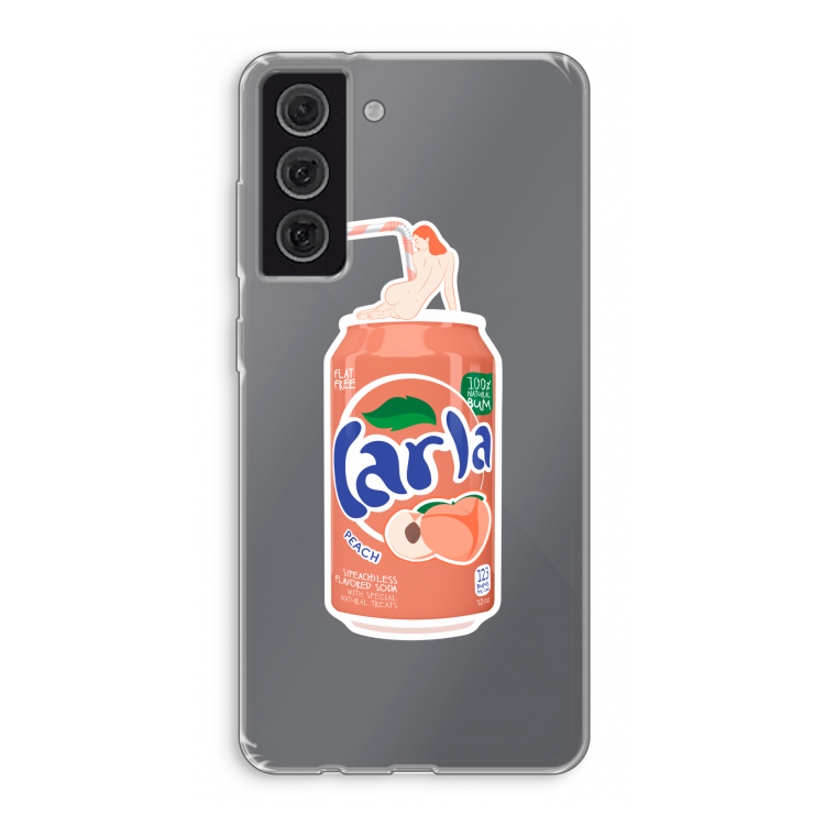 S(peach)less: Samsung Galaxy S21 FE Transparant Hoesje