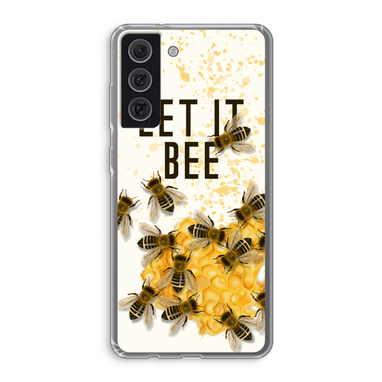 Let it bee: Samsung Galaxy S21 FE Transparant Hoesje