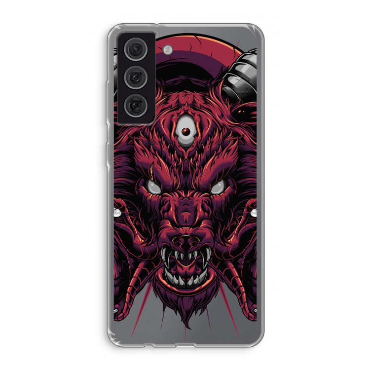 Hell Hound and Serpents: Samsung Galaxy S21 FE Transparant Hoesje