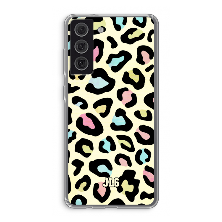 Leopard pattern: Samsung Galaxy S21 FE Transparant Hoesje