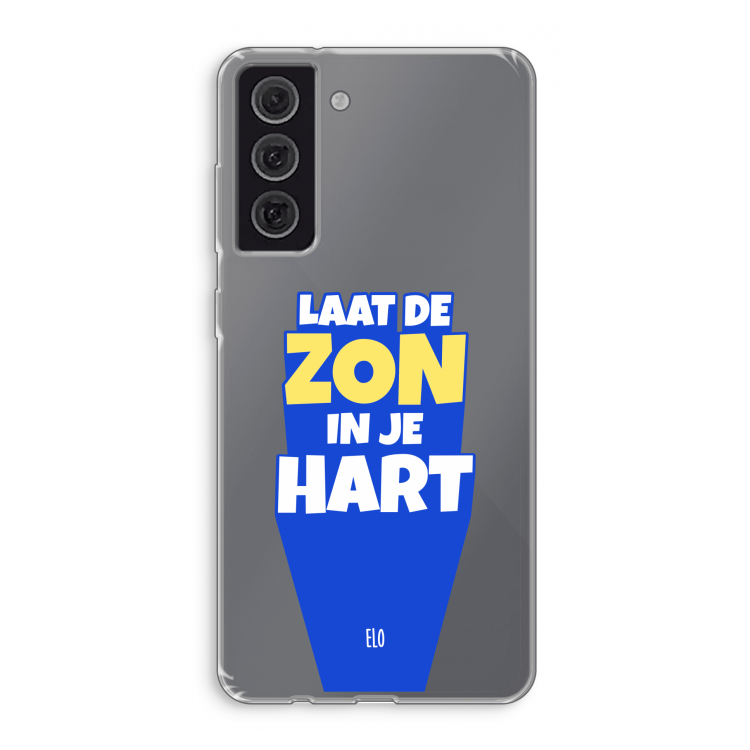 Laat de zon in je hart: Samsung Galaxy S21 FE Transparant Hoesje