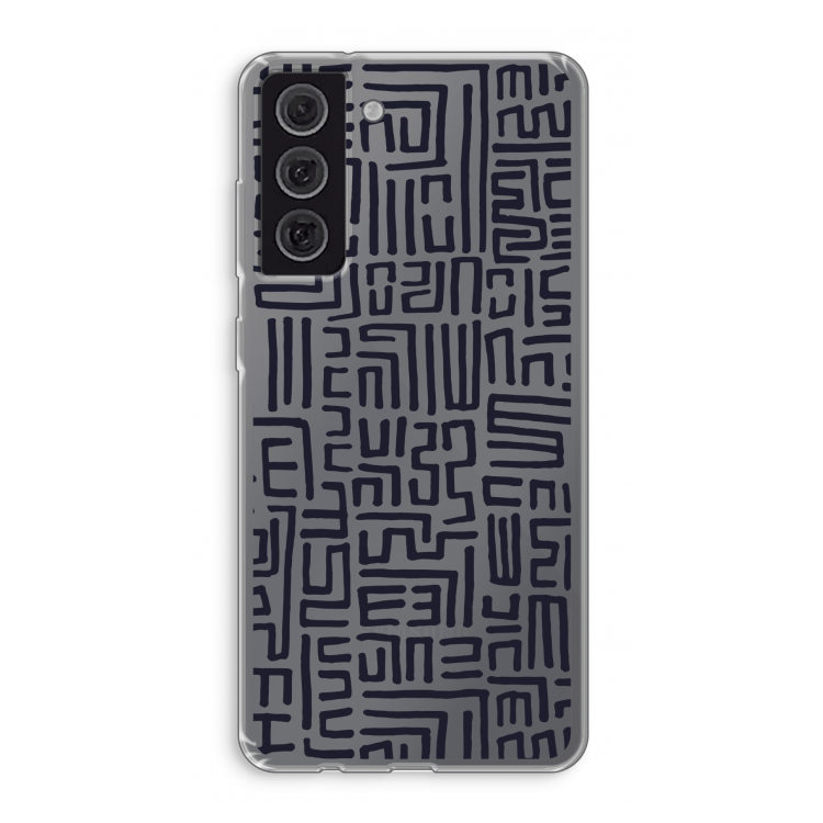 Moroccan Print: Samsung Galaxy S21 FE Transparant Hoesje